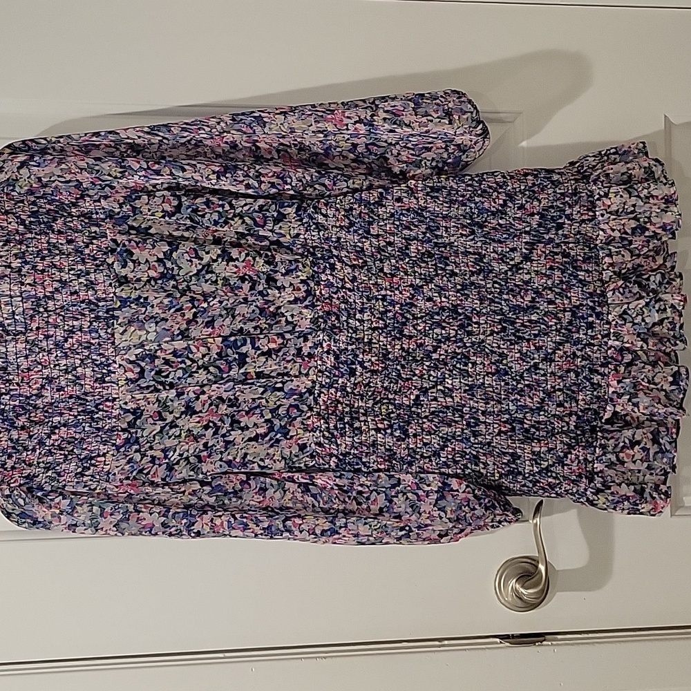 Mango Floral Ruched Mini Dress - Picture 9 of 10